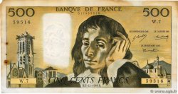 500 Francs PASCAL FRANCE  1968 F.71.02 TTB