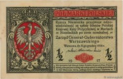 1/2 Marki POLONIA  1917 P.007 EBC+