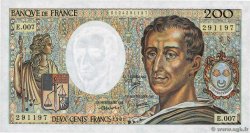 200 Francs MONTESQUIEU FRANCE  1981 F.70.01 AU+