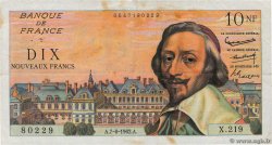 10 Nouveaux Francs RICHELIEU FRANCE  1962 F.57.19 VF