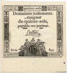15 Sols FRANCE  1792 Ass.35a SUP