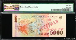 5000 Lei Spécimen ROMANIA  1998 P.107s q.FDC