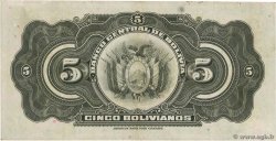 5 Bolivianos BOLIVIA  1928 P.120a SPL