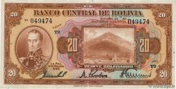 20 Bolivianos BOLIVIA  1928 P.122a