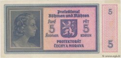 5 Korun BOHEMIA & MORAVIA  1940 P.04a AU-