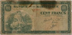 100 Francs MARTINIQUE  1945 P.19a q.B