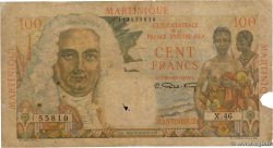 100 Francs La Bourdonnais MARTINIQUE  1946 P.31a q.B