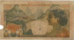 100 Francs La Bourdonnais MARTINIQUE  1946 P.31a MC