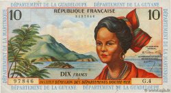 10 Francs FRENCH ANTILLES  1964 P.08a BB