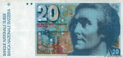20 Francs SWITZERLAND  1987 P.55g F