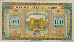 100 Francs MAROCCO  1943 P.27a MB