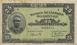 25 Francs FRENCH WEST AFRICA  1942 P.30a F