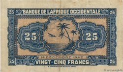 25 Francs FRENCH WEST AFRICA  1942 P.30a MB
