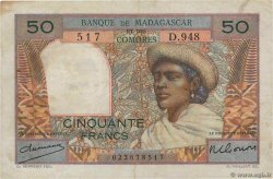 50 Francs MADAGASCAR  1950 P.045a MBC