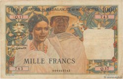 1000 Francs MADAGASCAR  1961 P.048a BC