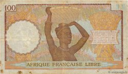 100 Francs AFRIQUE ÉQUATORIALE FRANÇAISE Brazzaville 1943 P.08 pr.TB