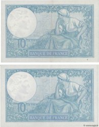 10 Francs MINERVE modifié Consécutifs FRANCE  1941 F.07.27 SUP