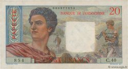 20 Francs TAHITI  1951 P.21b XF+