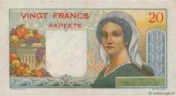20 Francs TAHITI  1951 P.21b XF+