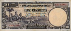 10 Piastres FRENCH INDOCHINA  1946 P.080 VF+