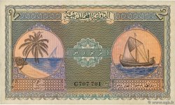 2 Rupees MALDIVES ISLANDS  1960 P.03b