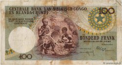 100 Francs CONGO BELGA  1960 P.33c q.MB