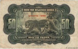 50 Francs BELGISCH-KONGO  1950 P.16h SGE