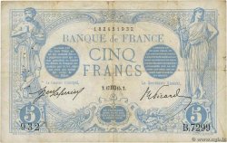 5 Francs BLEU FRANCIA  1915 F.02.30 q.MB