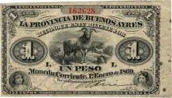 1 Peso ARGENTINA  1869 PS.0481a MB