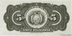 5 Bolivianos BOLIVIEN  1928 P.120a fST+
