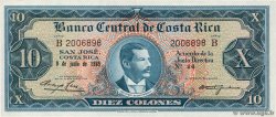 10 Colones COSTA RICA  1965 P.229 fST