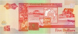 5 Dollars BELIZE  1996 P.58 UNC-