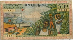 50 Nouveaux Francs FRENCH ANTILLES  1962 P.06a q.MB