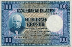 100 Kronur ICELAND  1948 P.35b VF