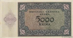 5000 Kuna CROACIA  1943 P.14a SC+