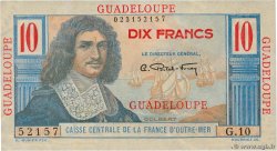 10 Francs Colbert GUADELOUPE  1946 P.32 q.FDC