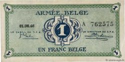 1 Franc BELGIUM  1946 P.M1a VF-