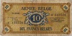 10 Francs BELGIEN  1946 P.M4a fS