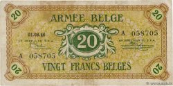 20 Francs BÉLGICA  1946 P.M5a