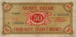 50 Francs BELGIO  1946 P.M6a q.MB
