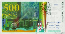 500 Francs PIERRE ET MARIE CURIE FRANCE  1998 F.76.04 TTB+