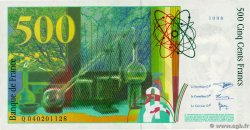 500 Francs PIERRE ET MARIE CURIE FRANCE  1998 F.76.04 TTB