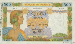 500 Francs LA PAIX FRANCE  1942 F.32.26 TTB