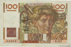 100 Francs JEUNE PAYSAN FRANKREICH  1950 F.28.25 S
