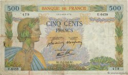 500 Francs LA PAIX FRANCE  1942 F.32.38 B