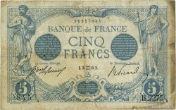 5 Francs BLEU FRANCIA  1913 F.02.17 q.MB