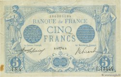 5 Francs BLEU FRANKREICH  1916 F.02.38