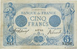 5 Francs BLEU FRANCIA  1915 F.02.25 q.MB