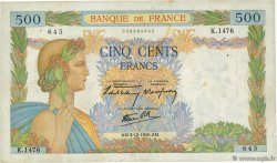 500 Francs LA PAIX FRANCE  1940 F.32.10