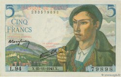 5 Francs BERGER FRANCE  1943 F.05.04 SUP